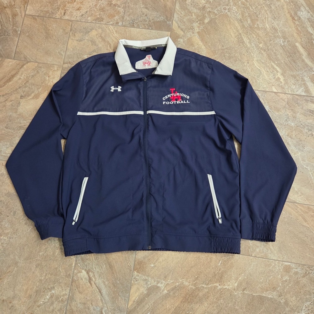Under Armour LAPD Centurions‎ Football Windbreaker Jacket Navy Mens 2XL Loose - Picture 2 of 10